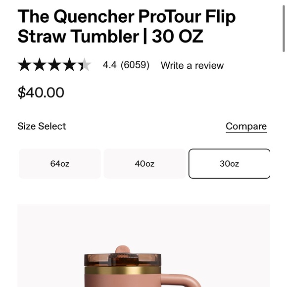 Brand new 30oz Stanley in Mocha Latte - Picture 2 of 3